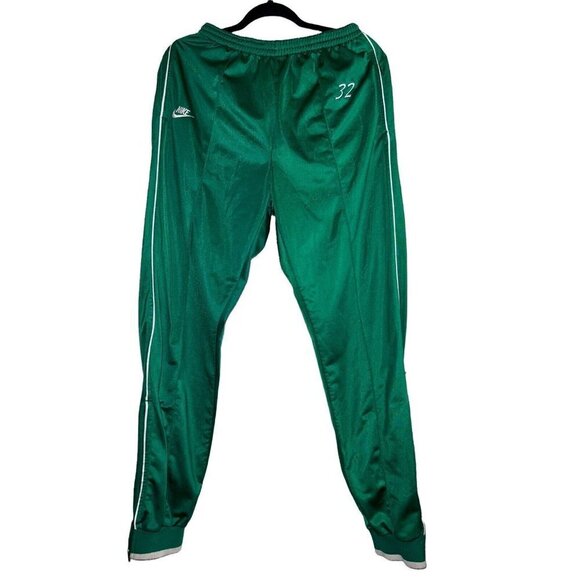 Vintage 90’s NIKE Mens Lined Green Training Sweatpants Sz M Side Stripe - Picture 1 of 10